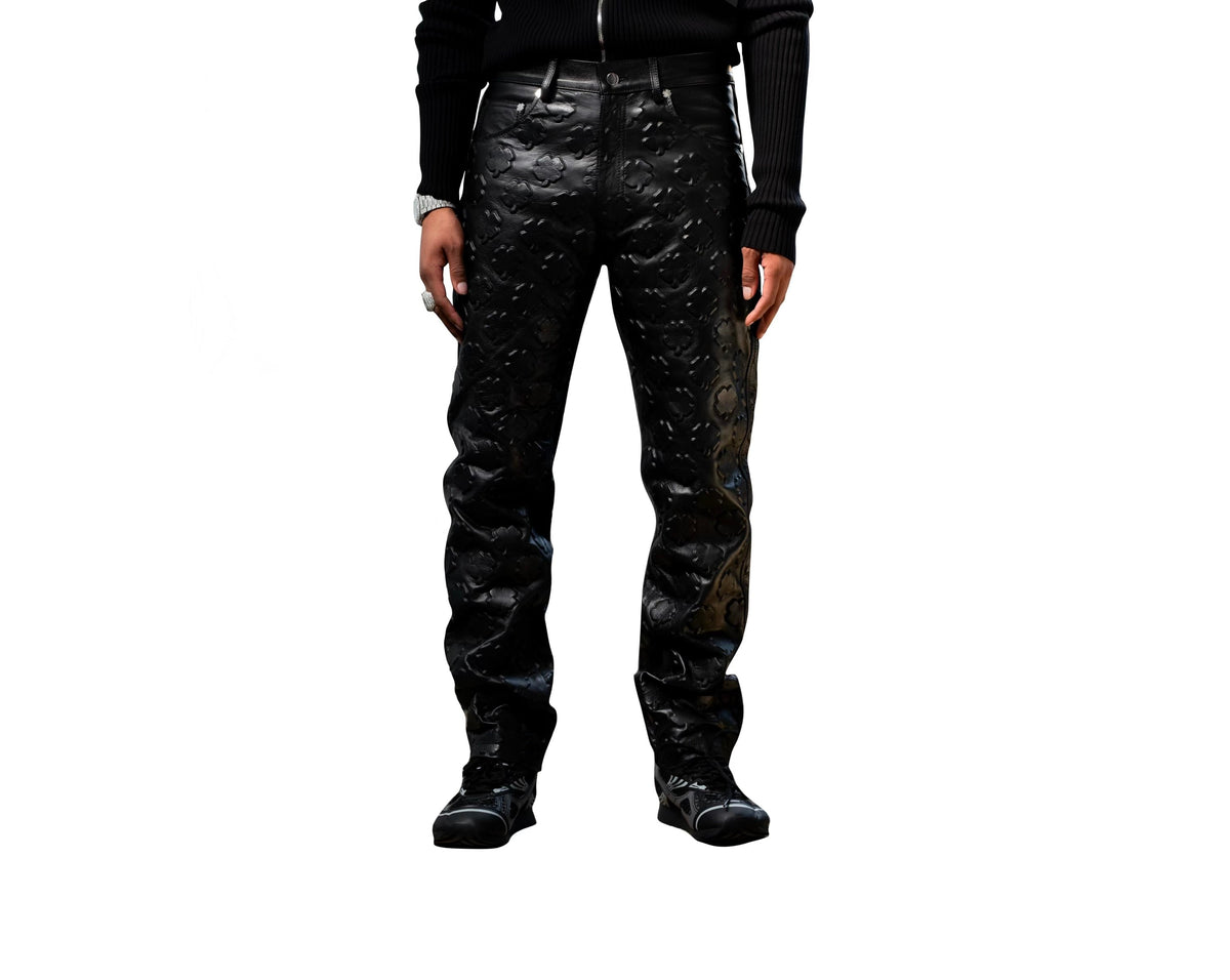 Clover embossed pants