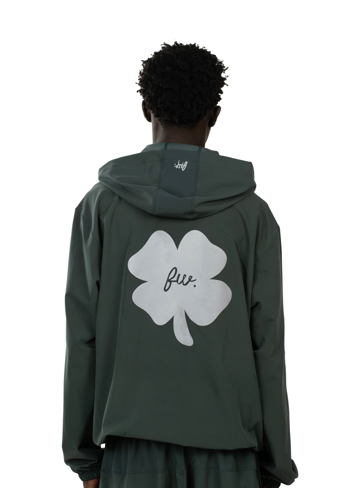 Men Dark Green Active Hoodie