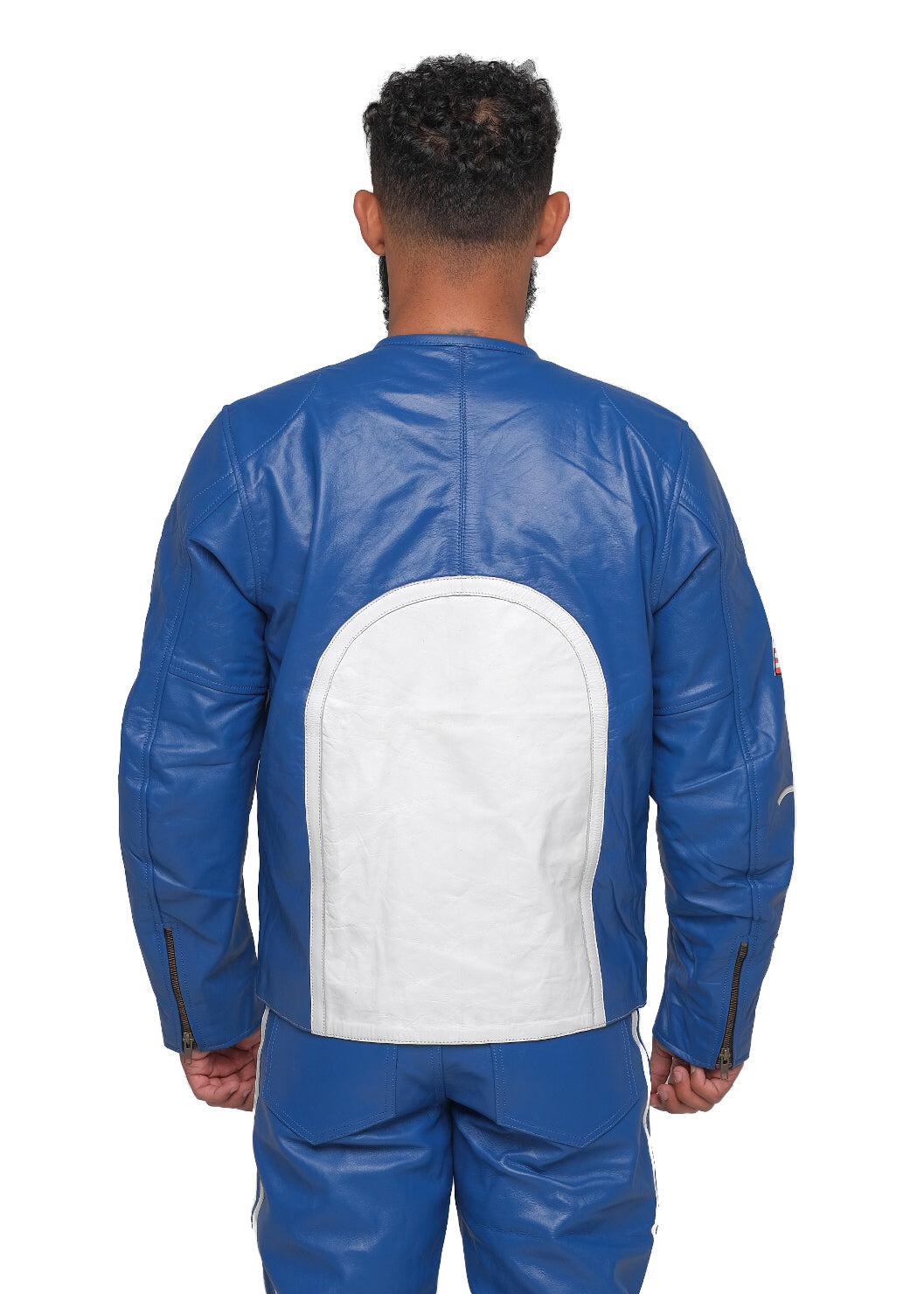 Blue Leather Jacket