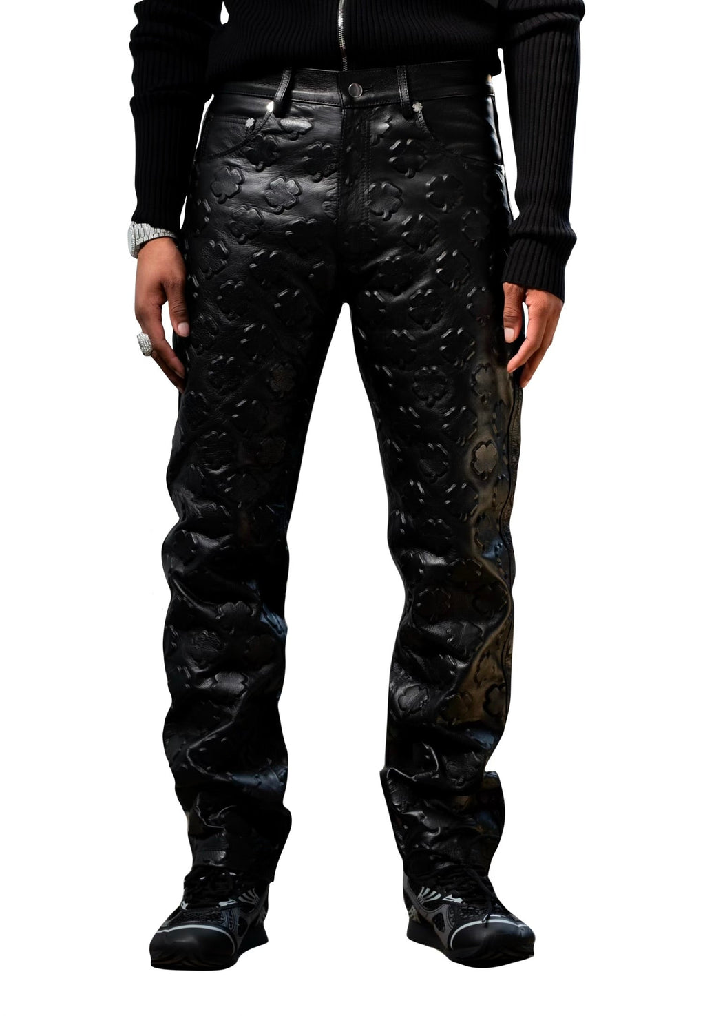 Clover embossed pants