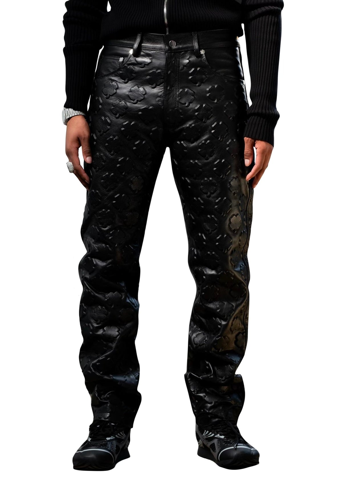 Clover embossed pants