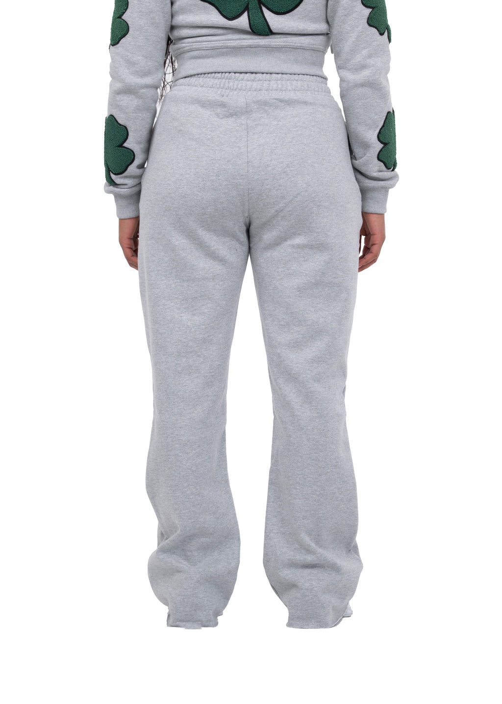 Gray Clover Flare Sweatpants