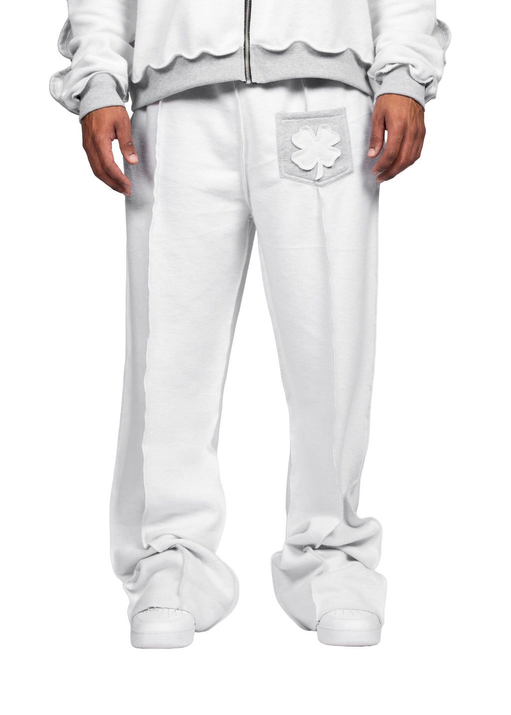 Pocket Inside Out Clover Sweatpants Gray