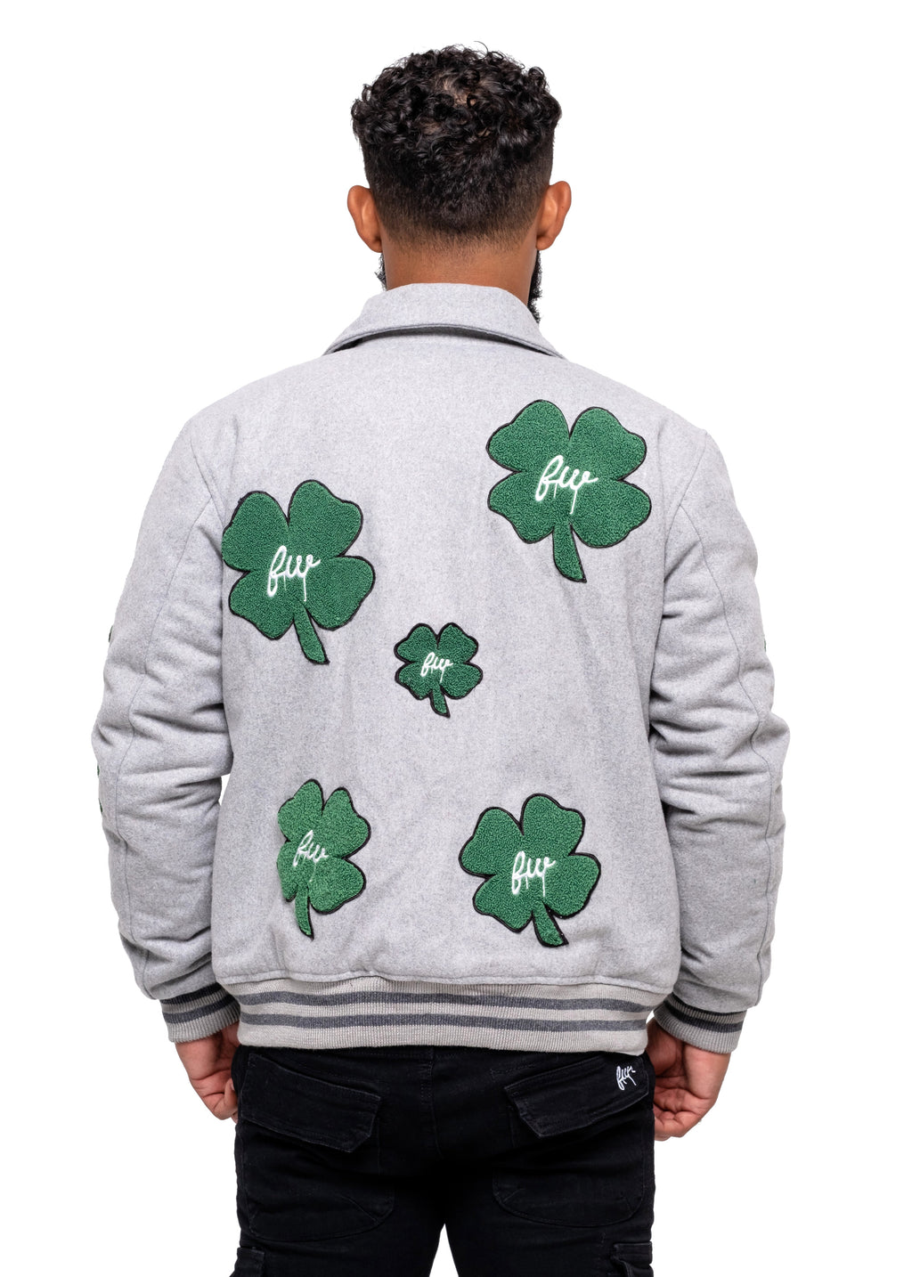 Clover Patch Wool Varsity Jacket