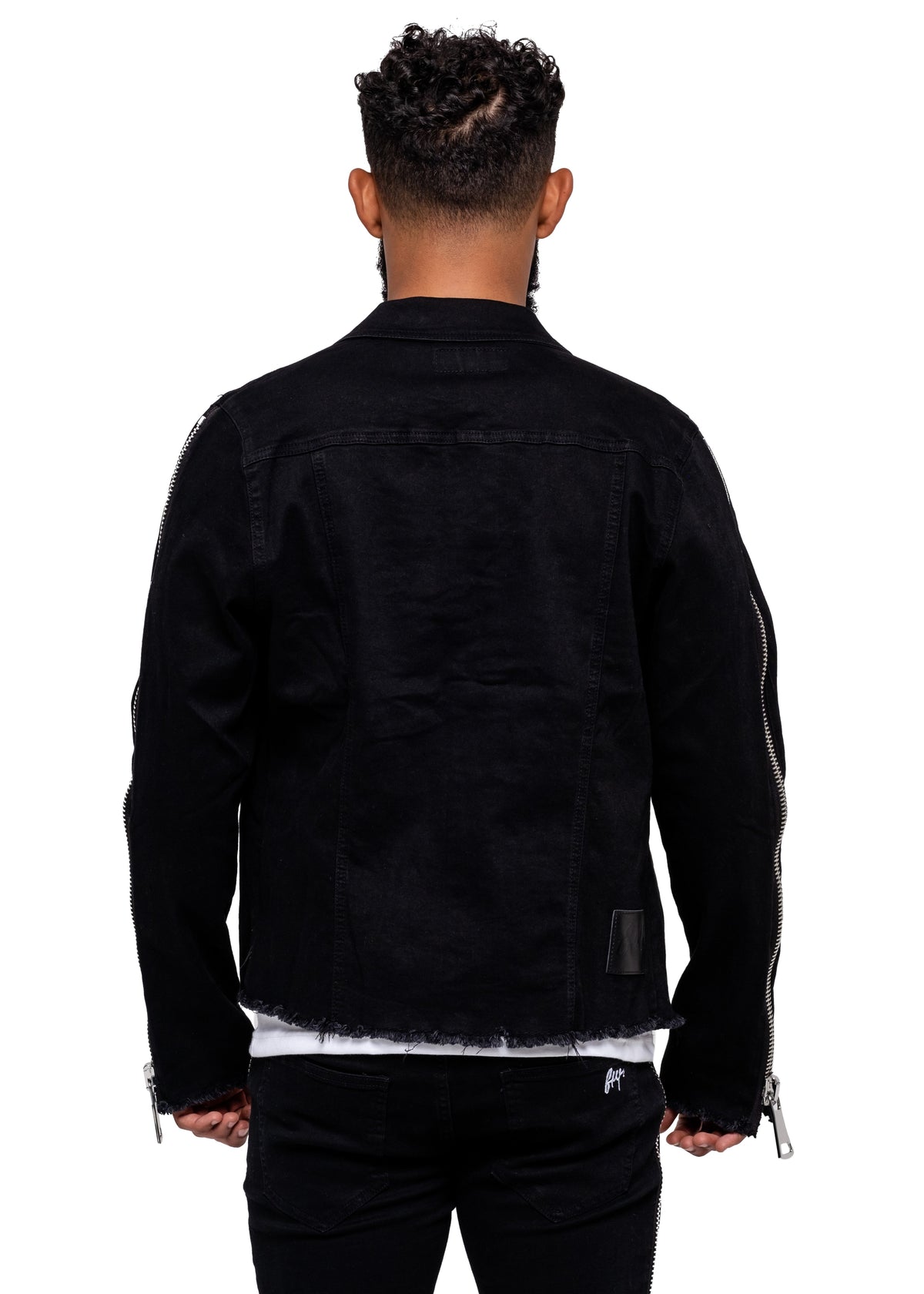 XL Zipper Denim Jacket